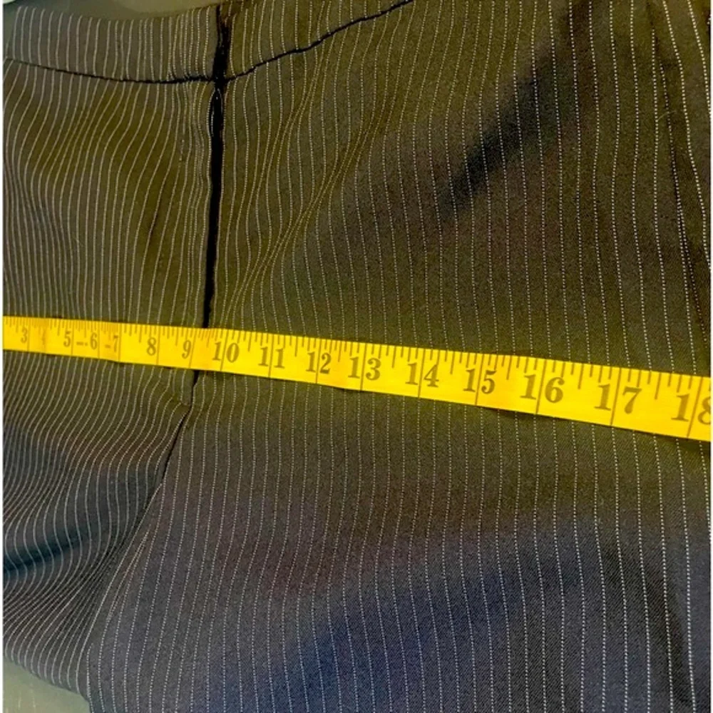 Women’s Navy white pinned striped Wide legged, Pants, Trousers Size Medium - Picture 7 of 9